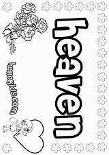 Coloring Heaven Pages Kids sketch template