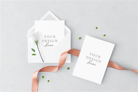 greeting card envelope mockup print templates creative market
