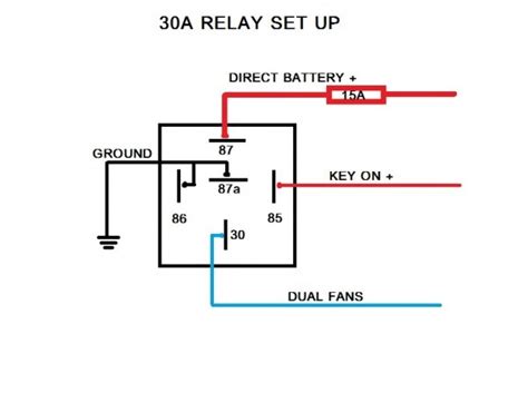 relay wiring diagram  electric fan