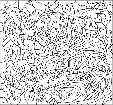 color  numbers  adults coloring pages  teenagers color