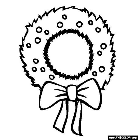 christmas wreath  coloring page christmas coloring sheets