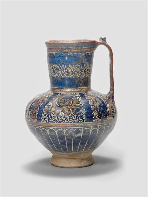 bonhams a lajvardina pottery ewer persia 12th century