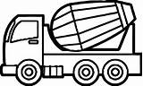 Truck Cement Coloring Pages Printable Just sketch template