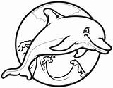 Dolphin Cute Coloring Drawing Pages Getdrawings sketch template