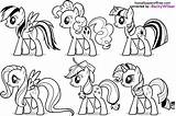 Coloring Pages Pony Little Printable Mane Ponies Pinkie Pie Mlp Greatest Collection Characters Group Sheet Cut Kids Mark Together Para sketch template