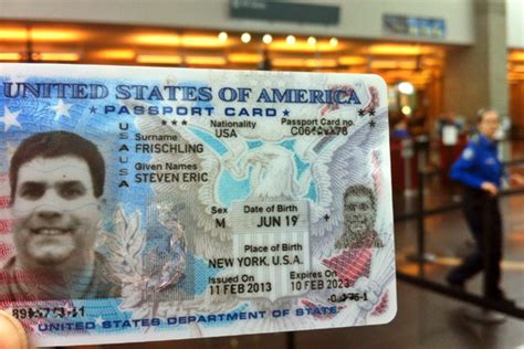 the u s passport card identification anomaly flying