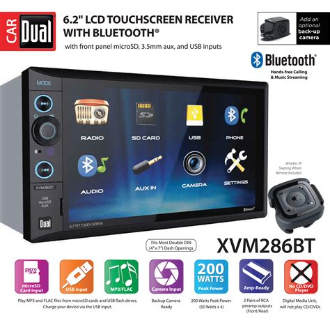 dual electronics xvmbt   led backlit lcd multimedia touch screen double din car stereo