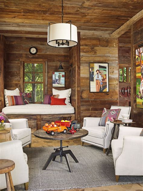 create  cozy cabin  space   rustic decor ideas modern rustic living room