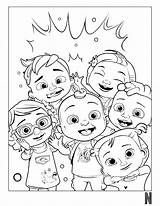 Cocomelon Coloring Pages Characters Color Birthday Kids Colouring Sheets Family Board Cartoon Choose Party Drawings Baby sketch template
