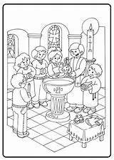 Catholic Baptism Sacrament sketch template