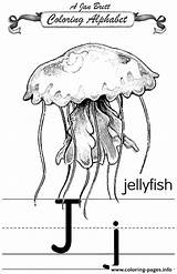 Coloring Alphabet Jellyfish Traditional Pages Printable sketch template