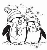 Colouring Pages Christmas Coloring Visit Penguin sketch template