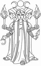 Goddess Hecate Adults Urbanthreads Indra sketch template