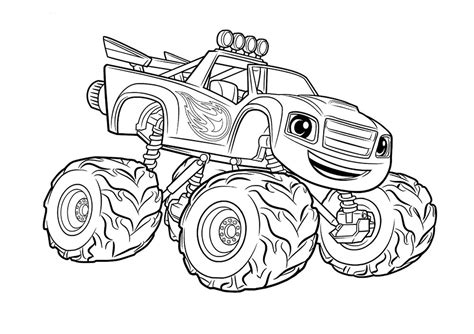 monster truck coloring page  printable  kids