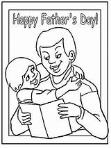 Coloring Pages Happy Fathers Father Holiday Card Printable Greeting Gift Holidays sketch template