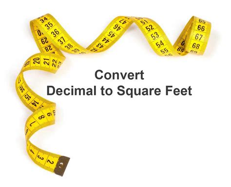 convert  decimal  square feet sq ft land measurement
