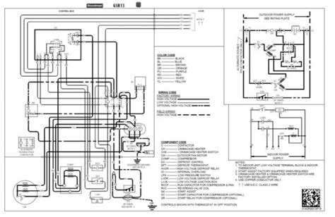 goodman heat pump thermostat wiring