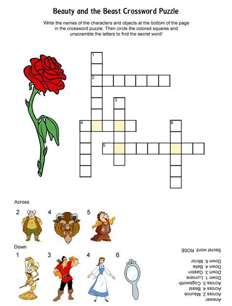 11 Fun Disney Crossword Puzzles