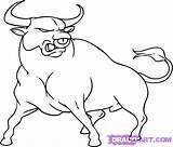 Bull Coloring Clipart Transparent sketch template