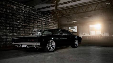 wallpaper black muscle car fast  furious dodge charger muscle