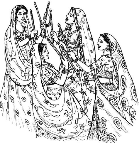indian traditional dance    world coloring page coloring