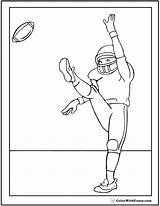 Football Coloring Pages Kick Off Player Sheets Sheet Color Pdf Colorwithfuzzy Print sketch template