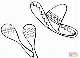 Coloring Sombrero Pages Maracas Mexican Hat Printable Mexico Chili Clipart Drawing Color Cinco Mayo Vector Getdrawings Santa Kids Popular Template sketch template
