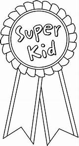 Ribbon Coloring Pages Clipart Award sketch template