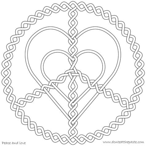 Don T Eat The Paste Peace And Love Coloring Page