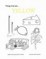 Coloring Yellow Preschool Pages Color Colors Printable Learning Activities Orange sketch template