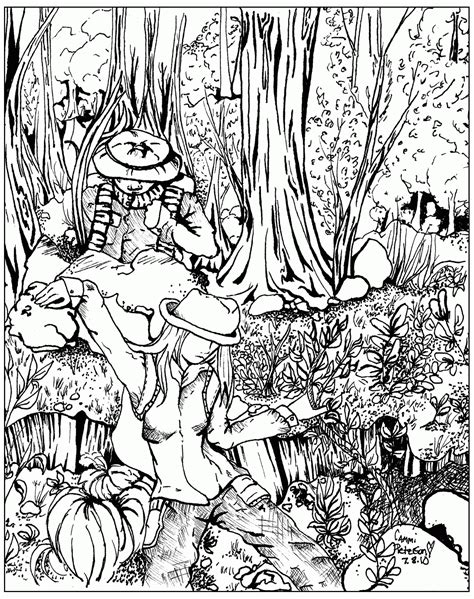 coloring pages  forest coloring home