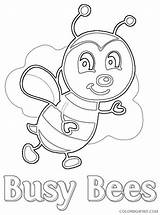 Coloring Busy Playgroup Mecs Bees Coloring4free Bee Related Posts Pages sketch template