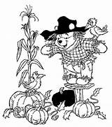 Winnie Scarecrow sketch template
