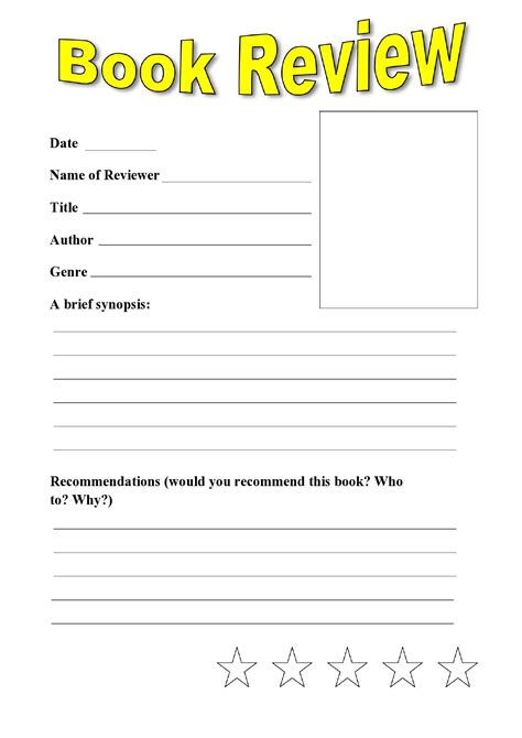 writing  book review template