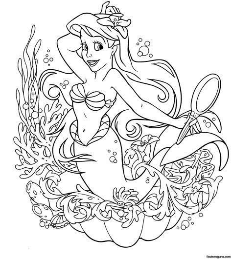 disney girls colouring pages