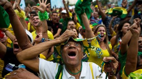 see brazil fans go crazy with happiness abc news