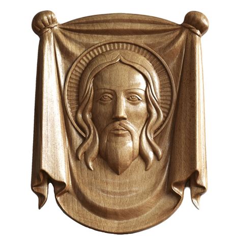 amazing holy face  jesus  art rezba wood carving