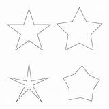 Printable Template Stars Outline Star Big Shape Templates Printablee Inch sketch template