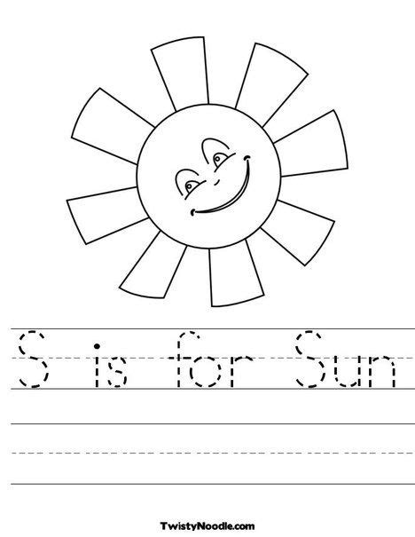 prinatble sun trace worksheet