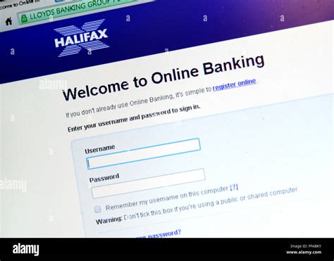 photograph   login page   halifax  banking web page