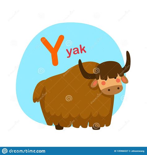 Illustration Isolated Alphabet Letter Y Yak Stock Vector Illustration