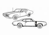 Coloring Pages Muscle Car Cartoon Cars Vehicle Adults sketch template
