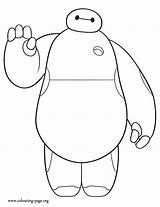 Coloring Baymax Hero Big Cute Pages Colouring Disney Color Sheet Print Movie sketch template
