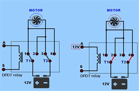 spdt relay  dpdt relay change direction rotation motor dpdt relay electronic circuit