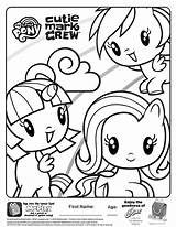 Pony Coloring Little Pages Crew Mark Cutie Meal Happy Mcdonalds Activities Sheet Time Kids Sheets Activity Cute Dash Rainbow sketch template