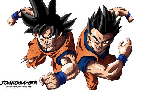 goku and gohan father and son by joakogamer on deviantart