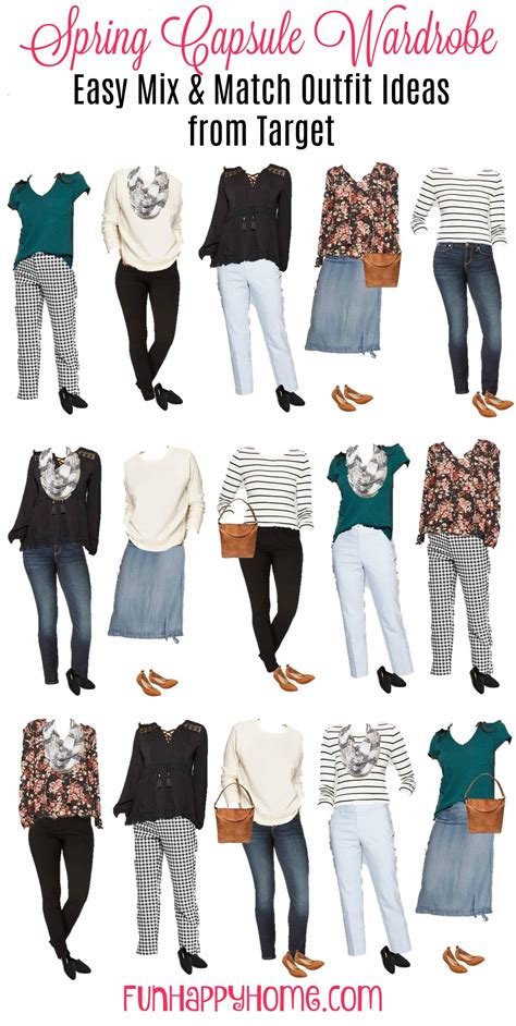 spring capsule wardrobe mix  match outfit ideas  target