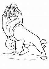 Lion King Mufasa Coloring Pages Kids Disney Printable Drawing Procoloring Colouring Simba Drawings Color Print Sheets Scar Character Baby Popular sketch template