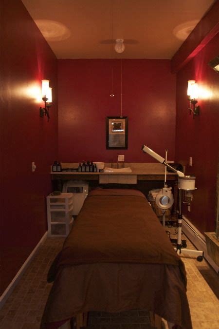 Small Red Room Small Spa Room Spa Room Massage Room Design