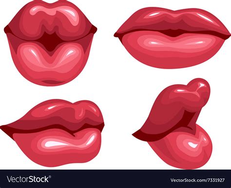 set female lips kiss royalty free vector image